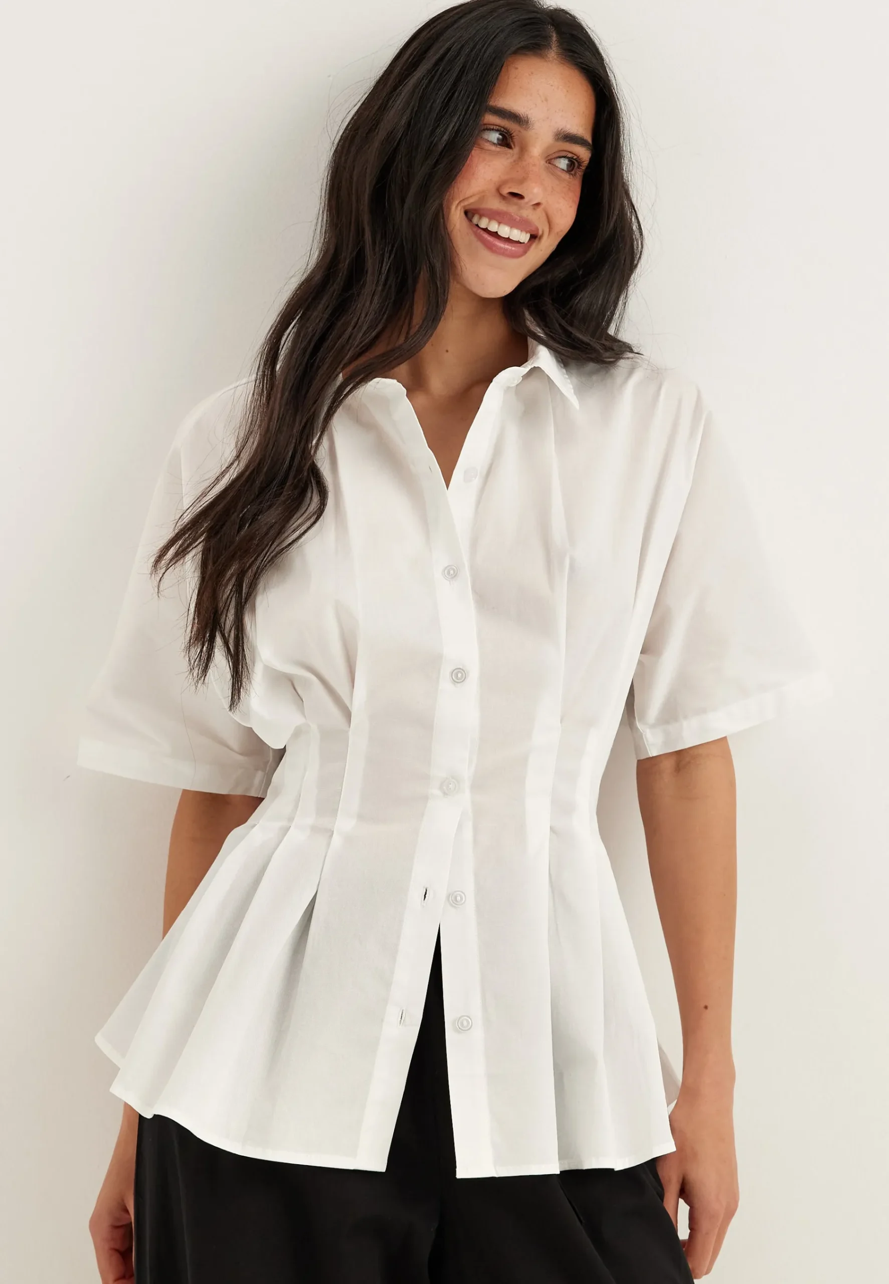 Short Sleeve Waist Shirt