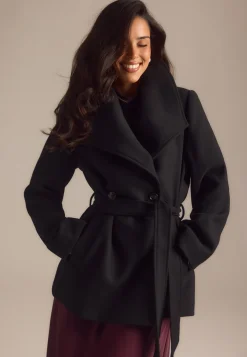 Short Wool Blend Coat