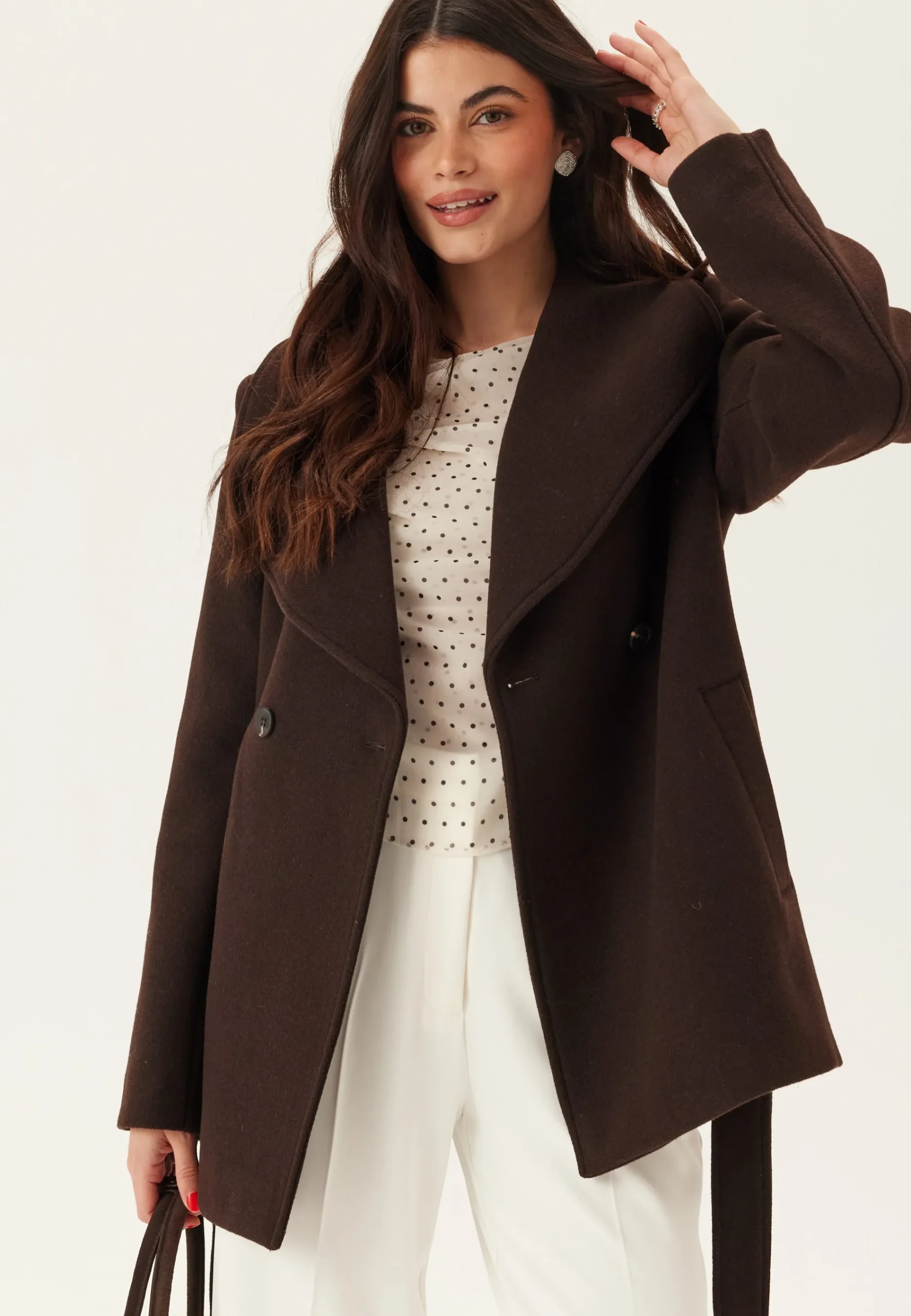 Short Wool Blend Coat