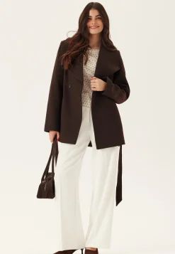 Short Wool Blend Coat