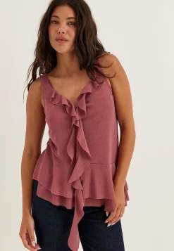 Sleeveless Flounce Top