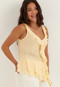 Sleeveless Flounce Top