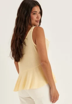 Sleeveless Flounce Top