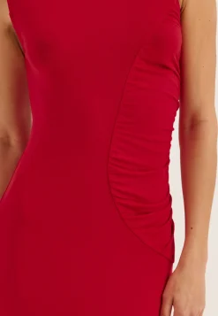 Sleeveless Ruched Maxi Dress