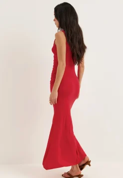 Sleeveless Ruched Maxi Dress