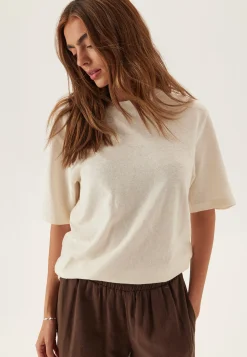 Slfada Ss Linen Blend Tee