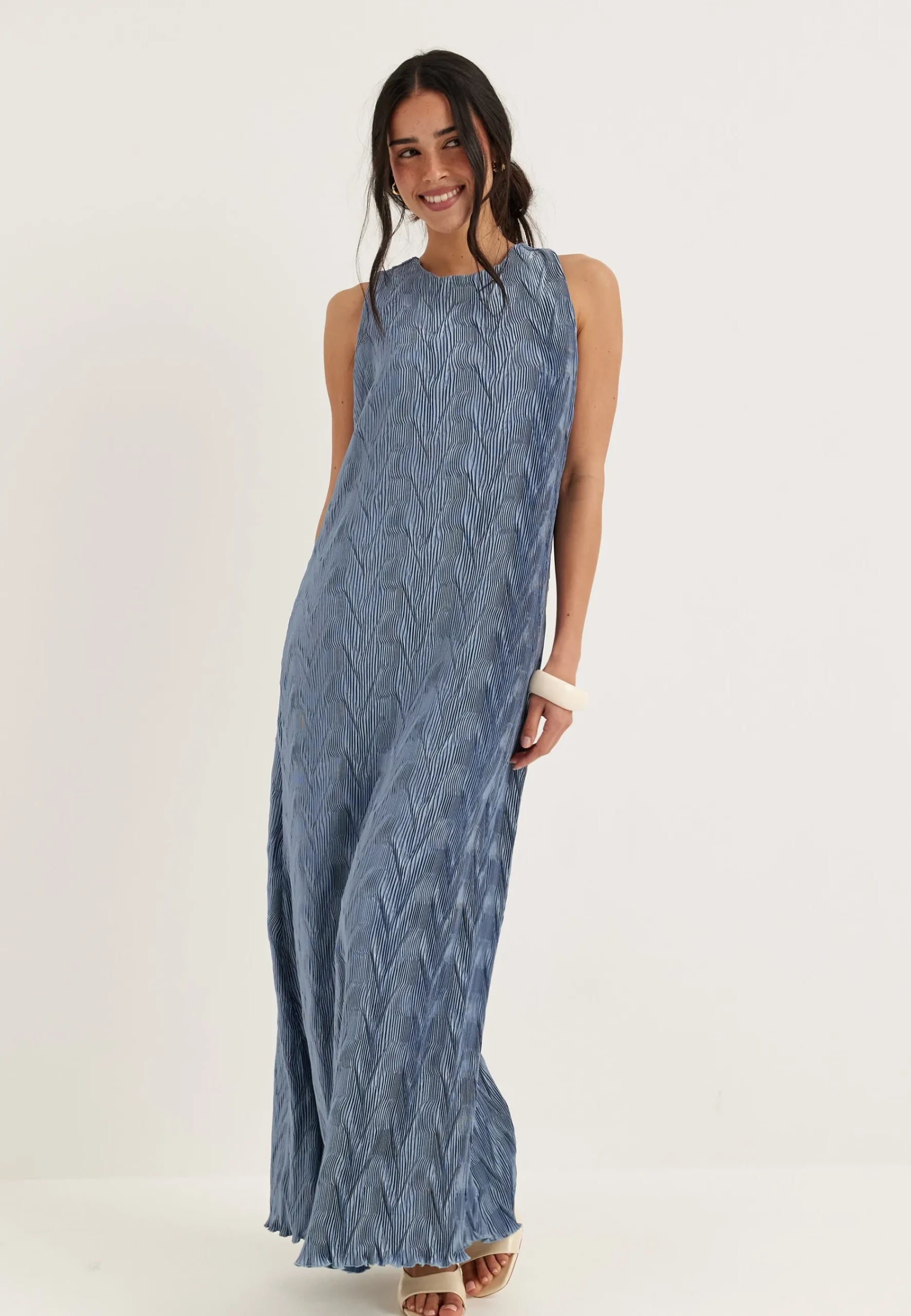 Slfanya Sl Regular Ankle Plissé Dress
