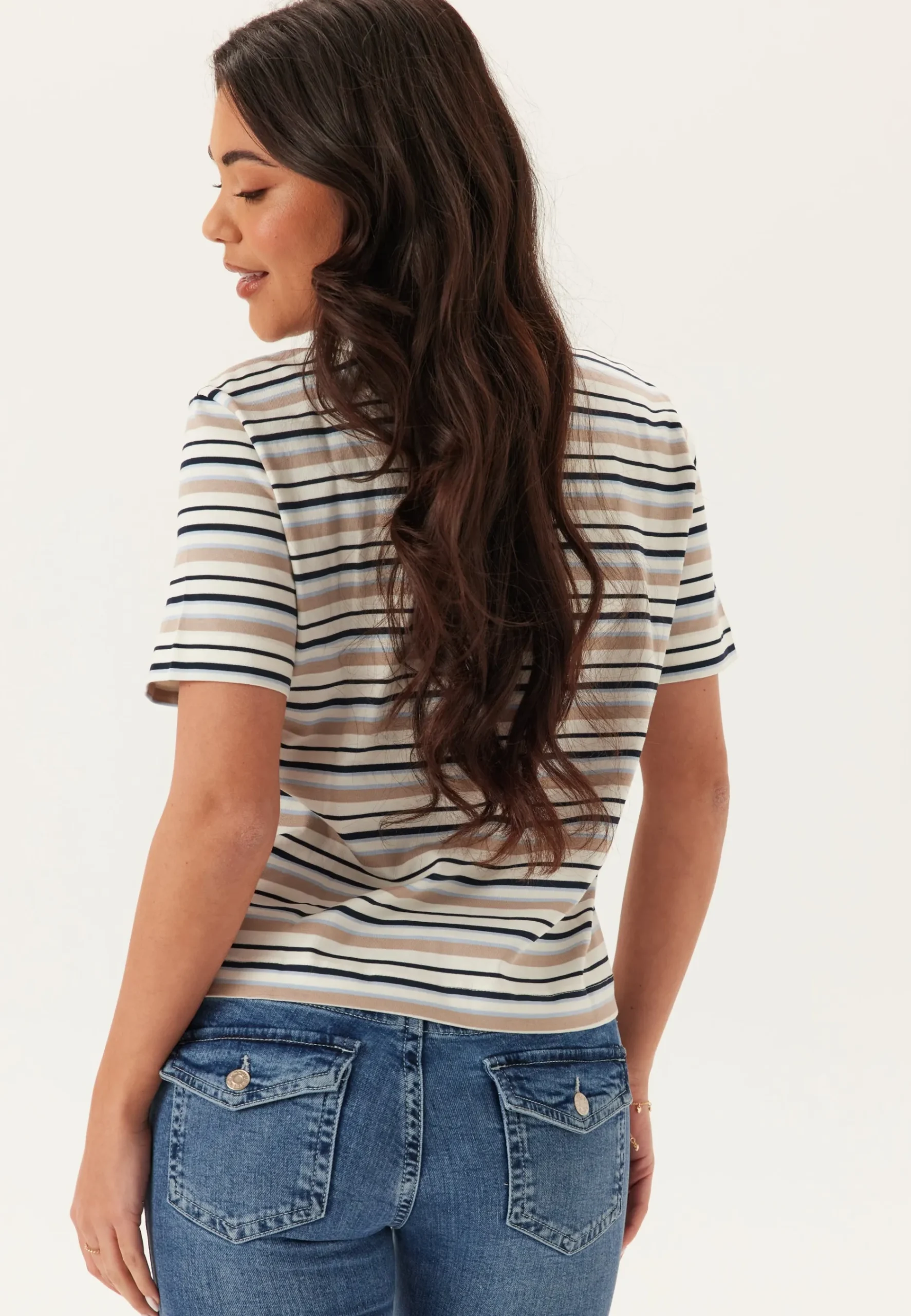 Slfessentail Striped Boxy Tee