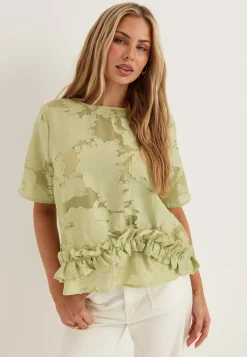 Slflina Relaxed 2/4 RUFFLE TOP