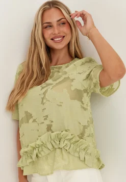 Slflina Relaxed 2/4 RUFFLE TOP