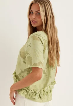 Slflina Relaxed 2/4 RUFFLE TOP