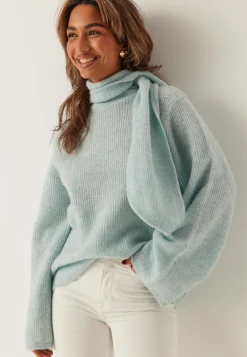 Slflulu Ls Bow Knit