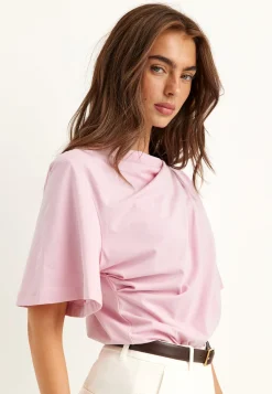 Slfoline Light Ss Draped Neck