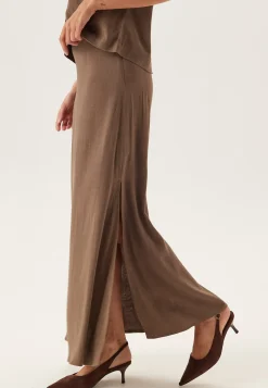 Slfviva Hw Ankle Linen Blend Skirt
