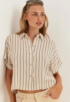 Slfviva Ss Striped Cropped Sunshirt