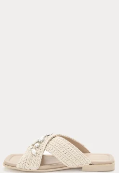 Slipper Woven Crossed Stones