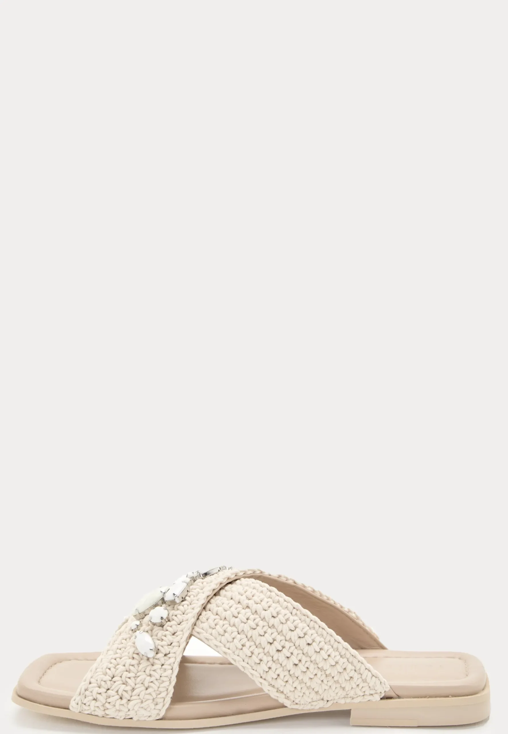 Slipper Woven Crossed Stones