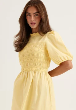 Smock Short Sleeve Cotton Dress