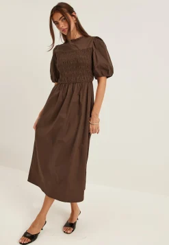 Smock Short Sleeve Cotton Dress