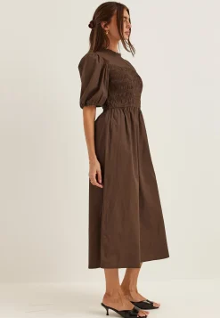 Smock Short Sleeve Cotton Dress