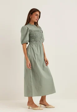 Smock Short Sleeve Cotton Dress