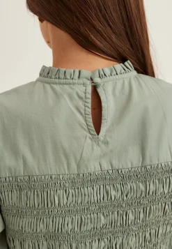 Smock Short Sleeve Cotton Dress