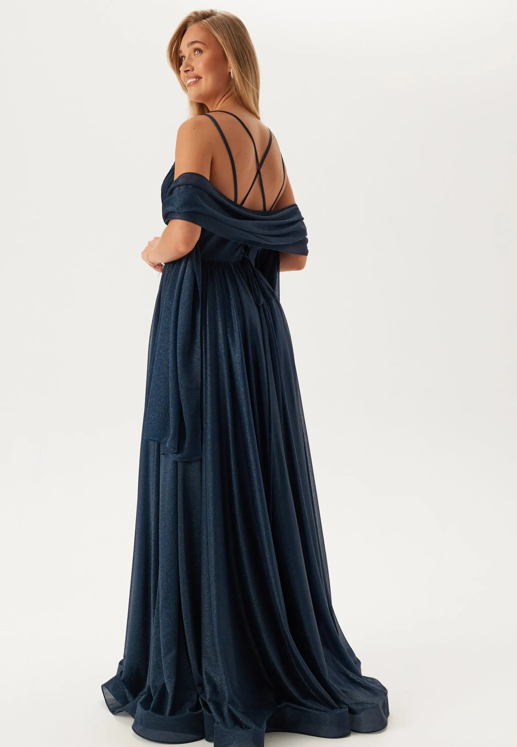 Sparkling Evening Dress With Tie Back