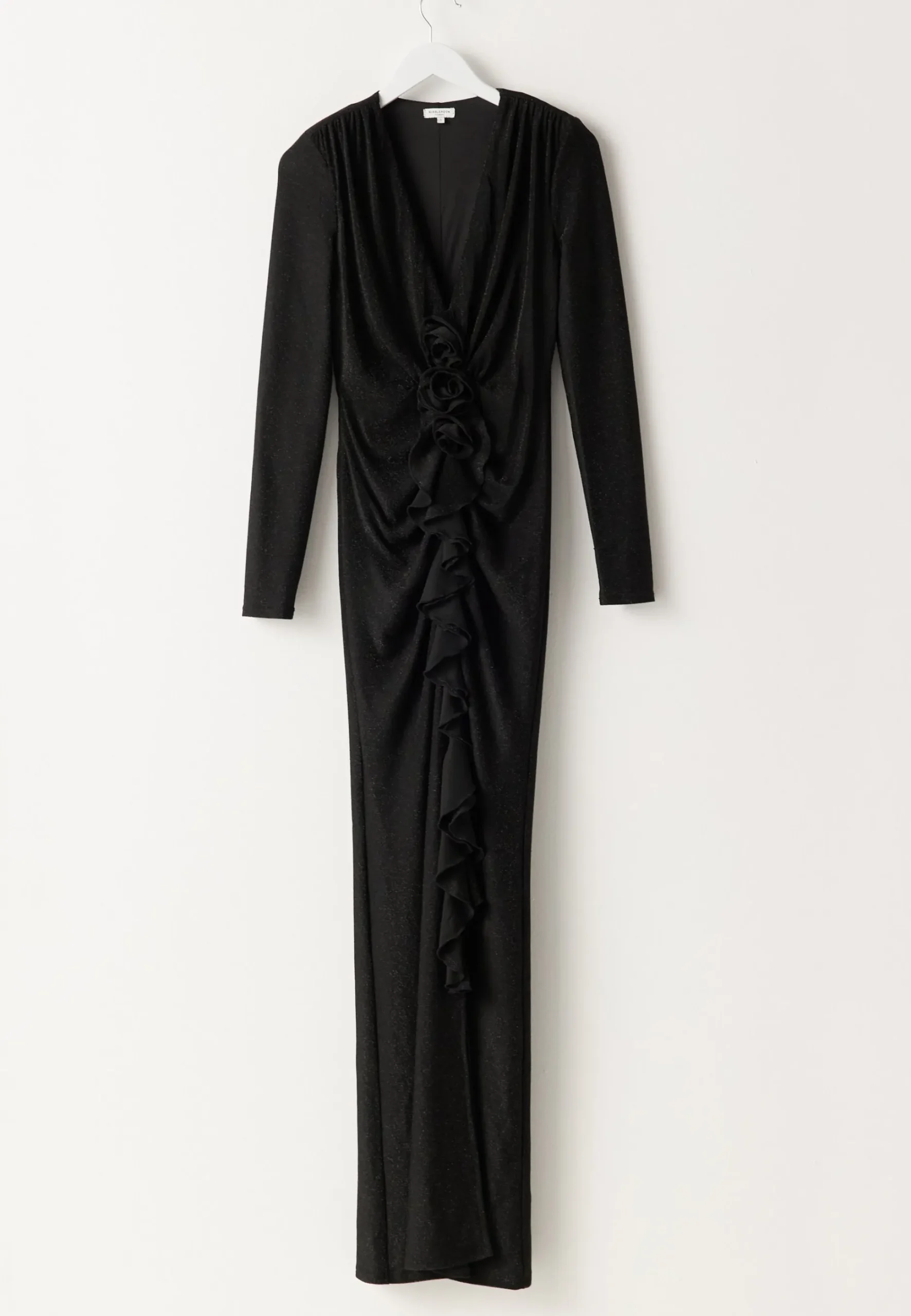 Sparkling Low V-neck Slit Gown