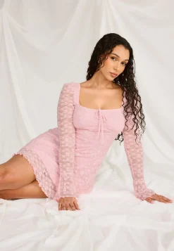 Square Neck Lace Dress