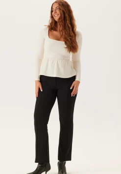 Square Neck Peplum Top