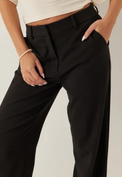 Straight High Waist Suit Trousers