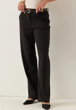 Straight High Waist Suit Trousers