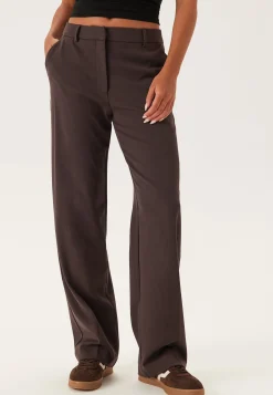 Straight High Waist Suit Trousers