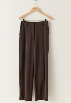 Straight High Waist Suit Trousers