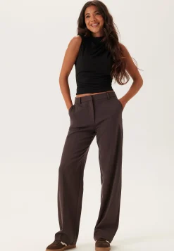 Straight High Waist Suit Trousers