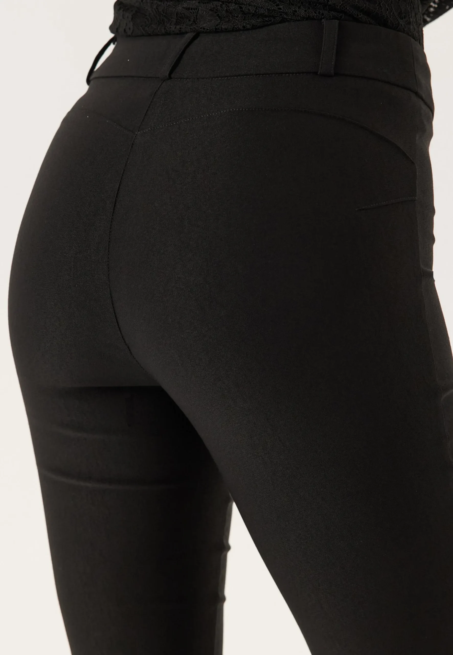 Stretchy Ankle Push-Up Trousers