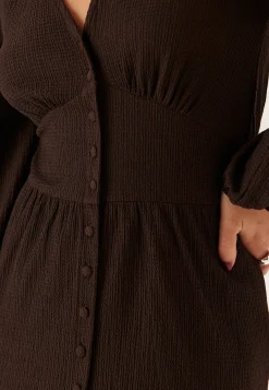 Structure Button Midi Dress