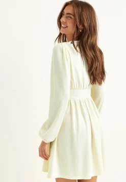 Structure Button Mini Dress