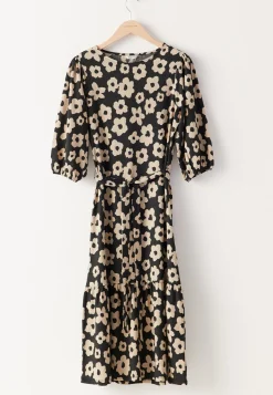 Structure Flounce Midi Dress
