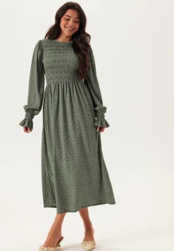 Structure Long Sleeve Midi Dress