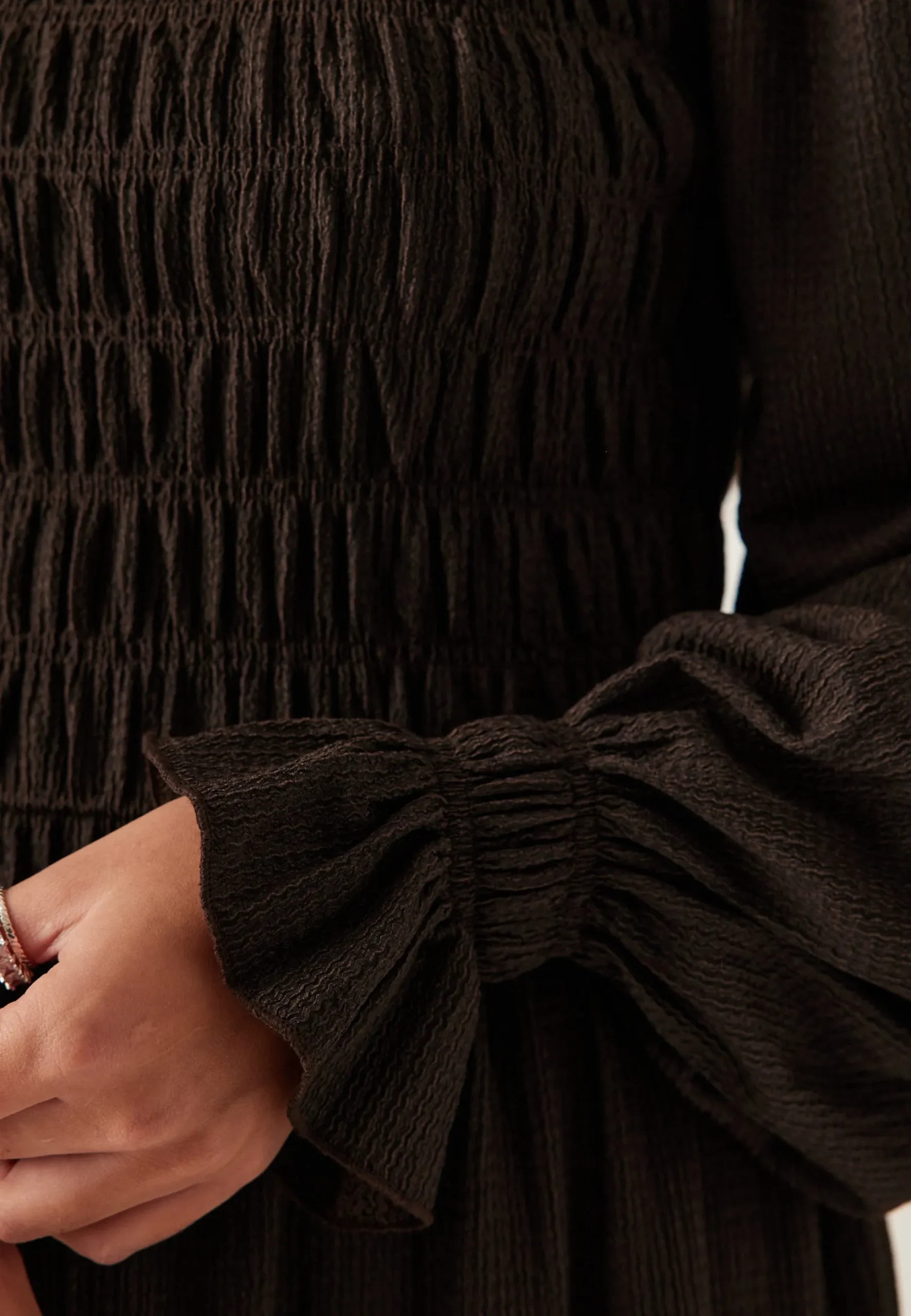 Structure Long Sleeve Midi Dress