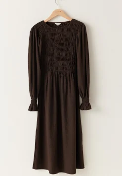 Structure Long Sleeve Midi Dress