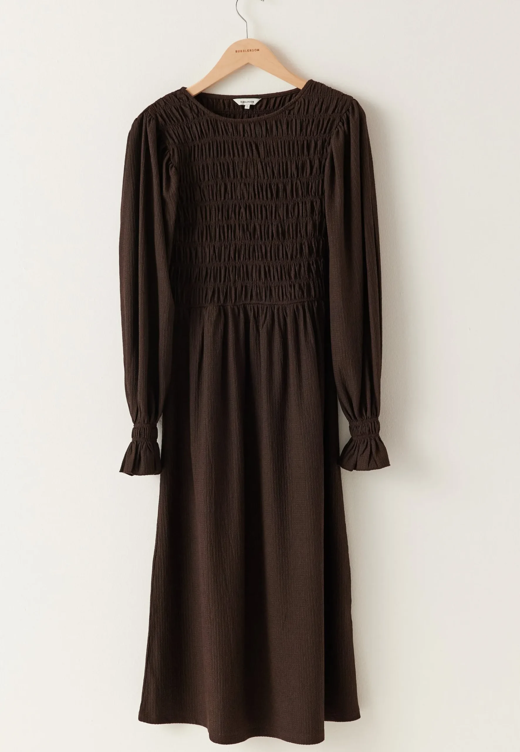 Structure Long Sleeve Midi Dress