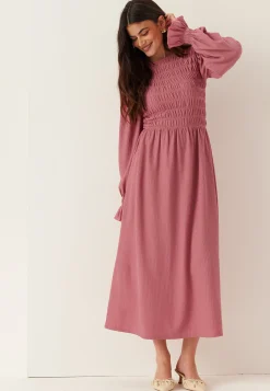 Structure Long Sleeve Midi Dress