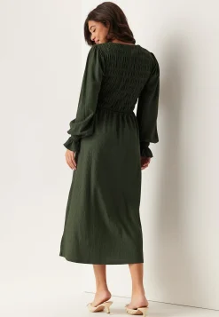 Structure Long Sleeve Midi Dress