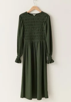 Structure Long Sleeve Midi Dress