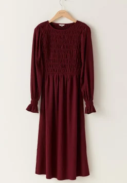 Structure Long Sleeve Midi Dress