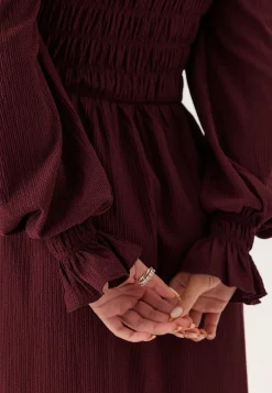 Structure Long Sleeve Midi Dress