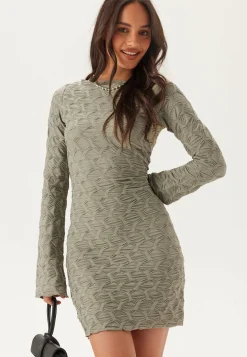 Structure Long Sleeve Short Dress