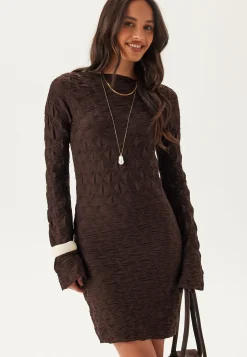 Structure Long Sleeve Short Dress